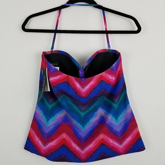 NWT La Blanca Hidden Gem Bandeau Tankini Top 8 - Picture 8 of 8